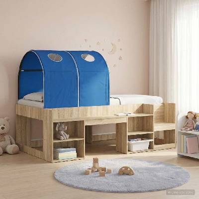Леглов тунел 2 pcs Синьо 211 x 52, 5 x 2 см Полиестер (893704)