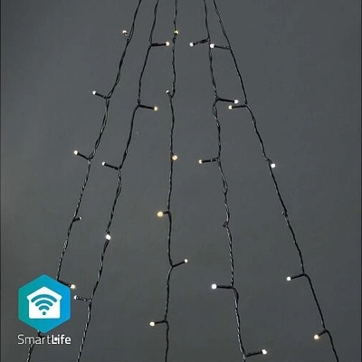 SmartLife Nedis LED Wi-Fi Teplá až studená bílá 200 LED 5 x 4 m Android IOS WIFILXT12W200