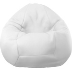 PUFRELAX Пуф, круша, 520л. , Nirvana Gigant - Teteron White, За открито, Перящ се калъф, Пълнеж от Полистиролни перли, 8311 (PUF-G-NGG-TEX-WH) - topmall