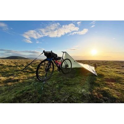 DD Hammocks SuperLight Bikepacker Tarp 370 x 230 cm oliva zelená