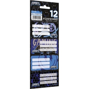 LIZZYSULI Етикет за книжка LIZZYSULI 12 етикета/пакет Esport Gamer On Duty (7730001008)