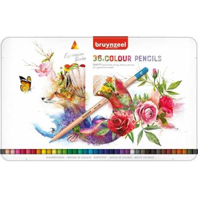 Bruynzeel Expression Series farbičky v plechovom obale rôzne sady 36 ks