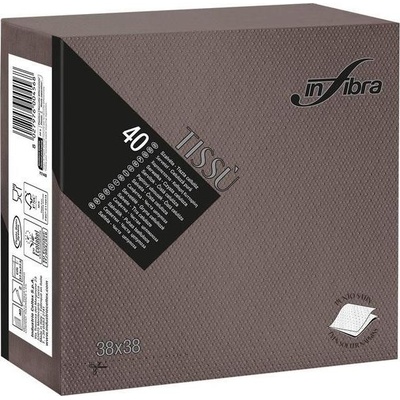 INFIBRA Papírové ubrousky Linea New Soft-touch hnědá 2V 40ks 38x38cm