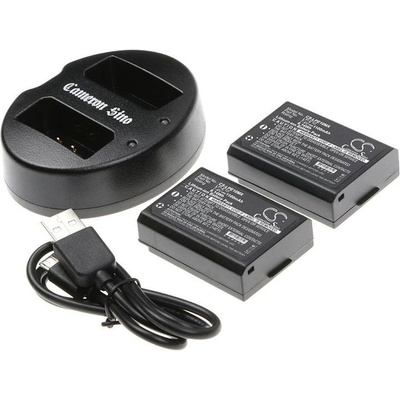 Батерия със зарядно устройство за Canon EOS 1100D, EOS KISS X50 и други, 1100 mAh, Li-Ion (CS-CB011)