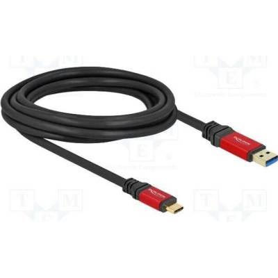 Delock 80619 USB A vidliceUSB C vidlice zlacený 3m černý
