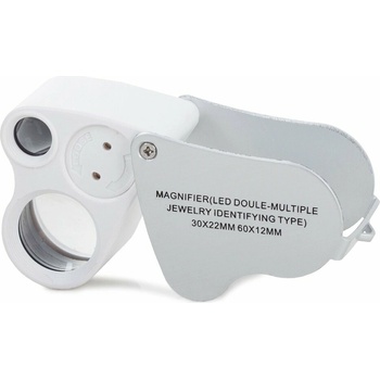 Verk 09110 Skladacia mineralogická lupa LED 30x/60x