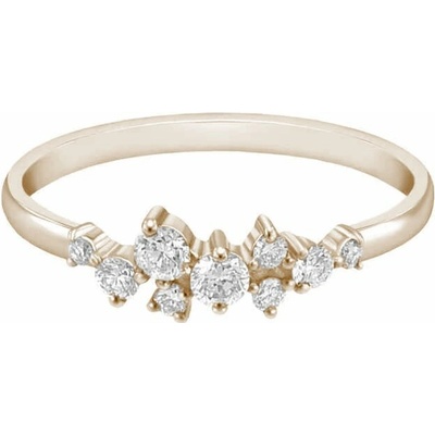 Eppi cluster prsten ze zlata v champagne gold s diamanty Isolde R49782
