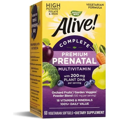 Nature's Way Alive Complete Premium Prenatal, 60 капсули, Nature's Way