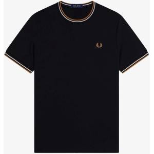 Fred Perry Тениска Fred Perry Twin Tipped T-Shirt - Black P69