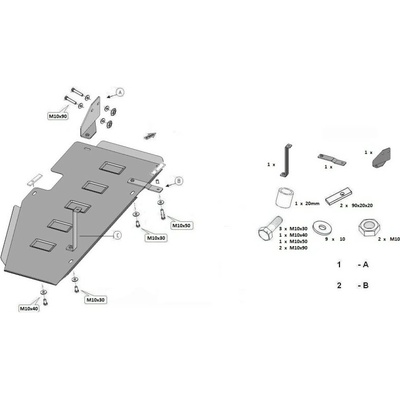 Kryt pod palivovú nádrž NISSAN NAVARA (D22_) - Plech - 8595698043788