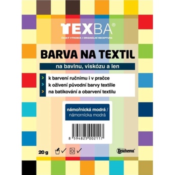 TEXBA 08 Zelená 20 g Barva na textil na bavlnu viskózu a len