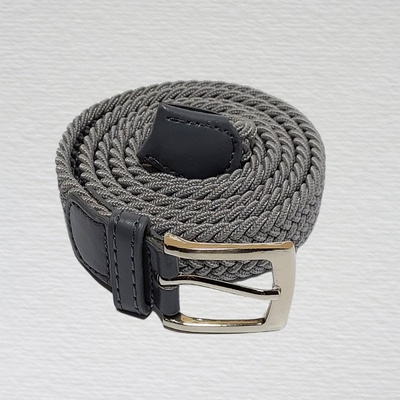 Dámský elegantní elastický univerzální pletený pásek šedý