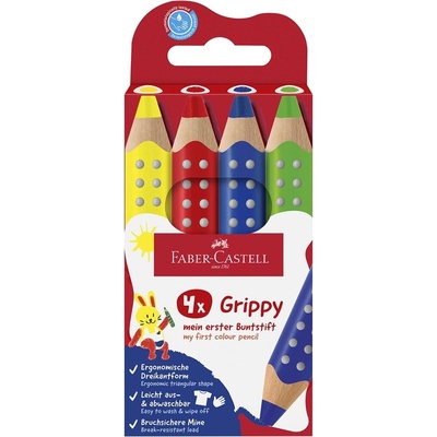 Faber-Castell Цветни моливи FABER-CASTELL Grippy basic colors 4 броя (110701)