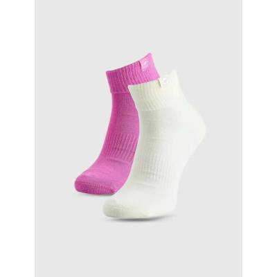 4F Socks Cas F395 (2Pack) biela/ružová