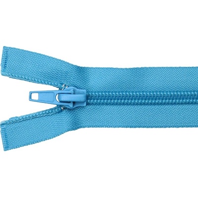 Pro Háčkování Spirálový zip dělitelný 60 cm tyrkysový