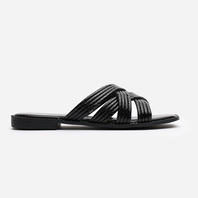 Wheres That From Сандали Wheres That From Women's Crete Flat Sandals - Black
