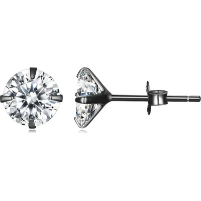 Olivie strieborné náušnice ZORA BLACK 7898