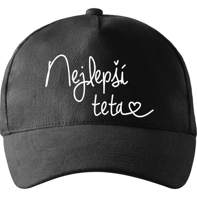 Nejlepší teta se zahnutým kšiltem a látkovou sponou Černá
