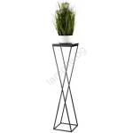 HowHomely Стойка за цветя LOFT 100x24 см черен (DD0425)
