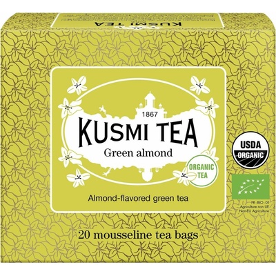 Kusmi Tea Porciovaný zelený čaj Green Almonnd Bio 20 sáčkov