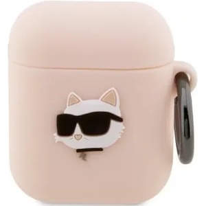 Karl Lagerfeld AirPods 1/2 розов силиконов калъф Choupette Head 3D (KLA2RUNCHP)