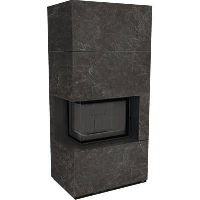 Kratki FLOKI BOX levá 8 kW průměr 160 křemenný sintr OXIDE MORO černá Thermote
