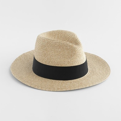 Unisex tvarovaný slaměný klobouk s odnímatelnou stuhou
