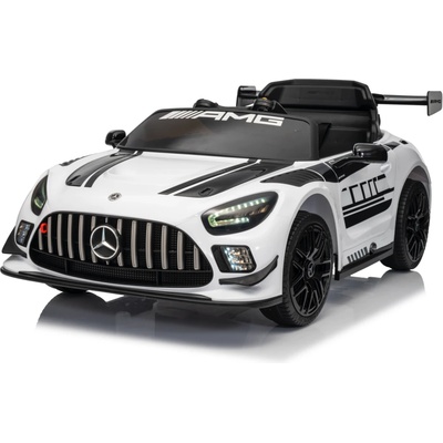ROLLZONE Mercedes-Benz GT3 AMG 12V - Детска акумулаторна кола, Бяла, EVA гуми (BBH033-white)