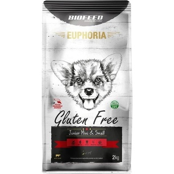 Biofeed Euphoria Gluten Free Mini & Small Puppy S Hovädzím Mäsom 2 kg