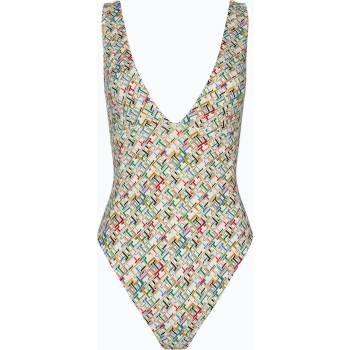 Tommy Hilfiger Дамски бански костюм от една част Tommy Hilfiger Plunge th multi monogram calico