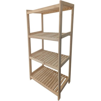 Tonap dřevěný regál 4 police 70 x 133 x 43 cm borovice TP92680