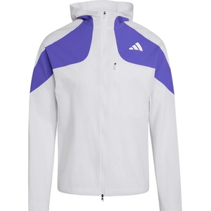 adidas Мъжко яке за бягане adidas ADIzero Running Jacket - White / Solar Purple - размер XXL (028-0975-0116)