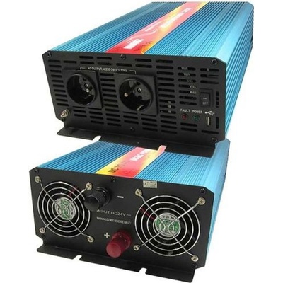 Carspa P2000UR-12 12V/230V+USB 2000W, čistá sinusovka