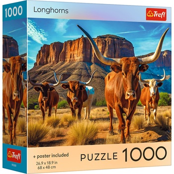 Trefl - Puzzle Longhorns: Texas Longhorn cattle - 1 000 piese