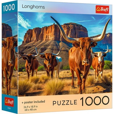Trefl - Puzzle Longhorns: Texas Longhorn cattle - 1 000 piese