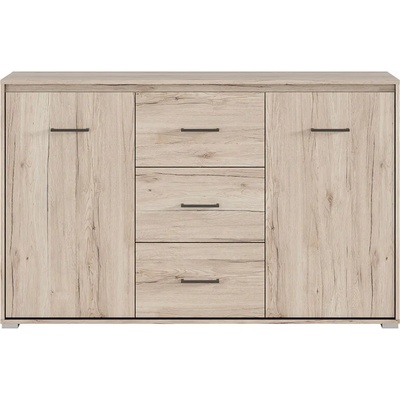 Black Red White Скрин с две врати и три чекмеджета Ronse KOM2D3S