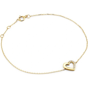 SAVICKI Гривна със сърце Savicki: злато, диаманти