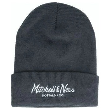 Mitchell & Ness Branded Pinscript Cuff Knit Charcoal