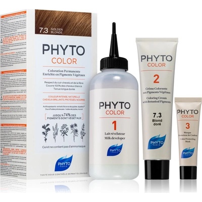 Phyto Phytocolor phyto na vlasy 7.3 zlatá blond, 50 ml + 50 ml + 12 ml /1 bal.