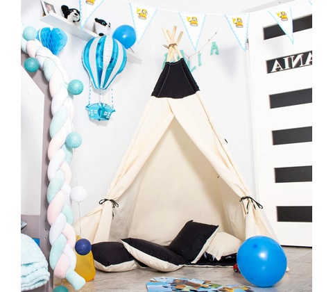 SPRINGOS Teepee Černý Wigwam