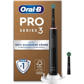 Oral-B Ел. четка за зъби Oral-B Pro Series 3, 360° контрол на налягането, 3 режима, 3D технология за почистване, черна (D505.534.3)