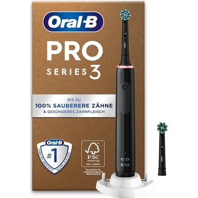Oral-B Ел. четка за зъби Oral-B Pro Series 3, 360° контрол на налягането, 3 режима, 3D технология за почистване, черна (D505.534.3)
