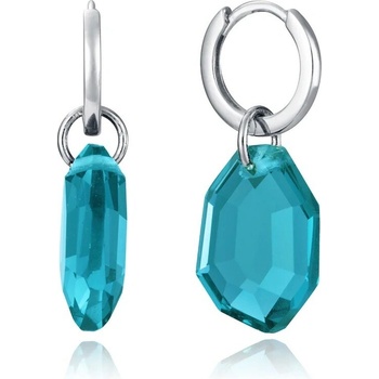 Viceroy Strieborné kruhy s modrým kryštálom 2v1 13229E000-53