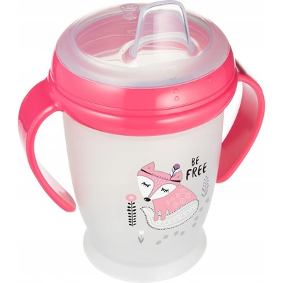 LOVI hrníček 360 Junior s úchyty Indian růžový 250 ml