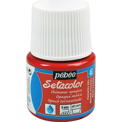 Farby na textil Pebeo Setacolor Opaque 46 Shimmer passion red, 45 ml Shimmer passion red