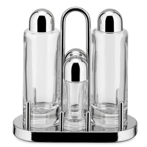 Alessi Комплект за подправки 5070 19 см, неръждаема стомана и стъкло, Alessi (AL5070)