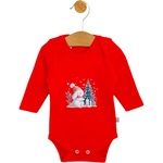 Rainy Бебешко боди с дълъг ръкав Rainy - Коледно зайче, 56 cm, 1-2 м (617697) - baby