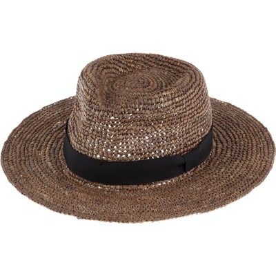 Fiebig Headwear since 1903 Fedora Raffia slaměný klobouk Bestseller hnědý