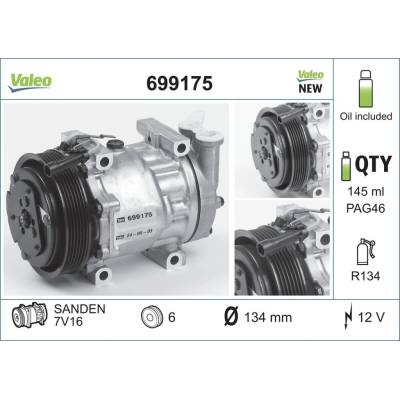 Kompresor, klimatizace VALEO 699175