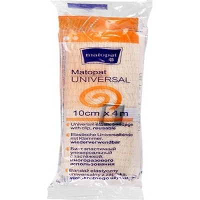 Matopat Elastický obväz Matopat UNIVERSAL s klipom na ranu 10 cm x 4 m 1 ks Taška